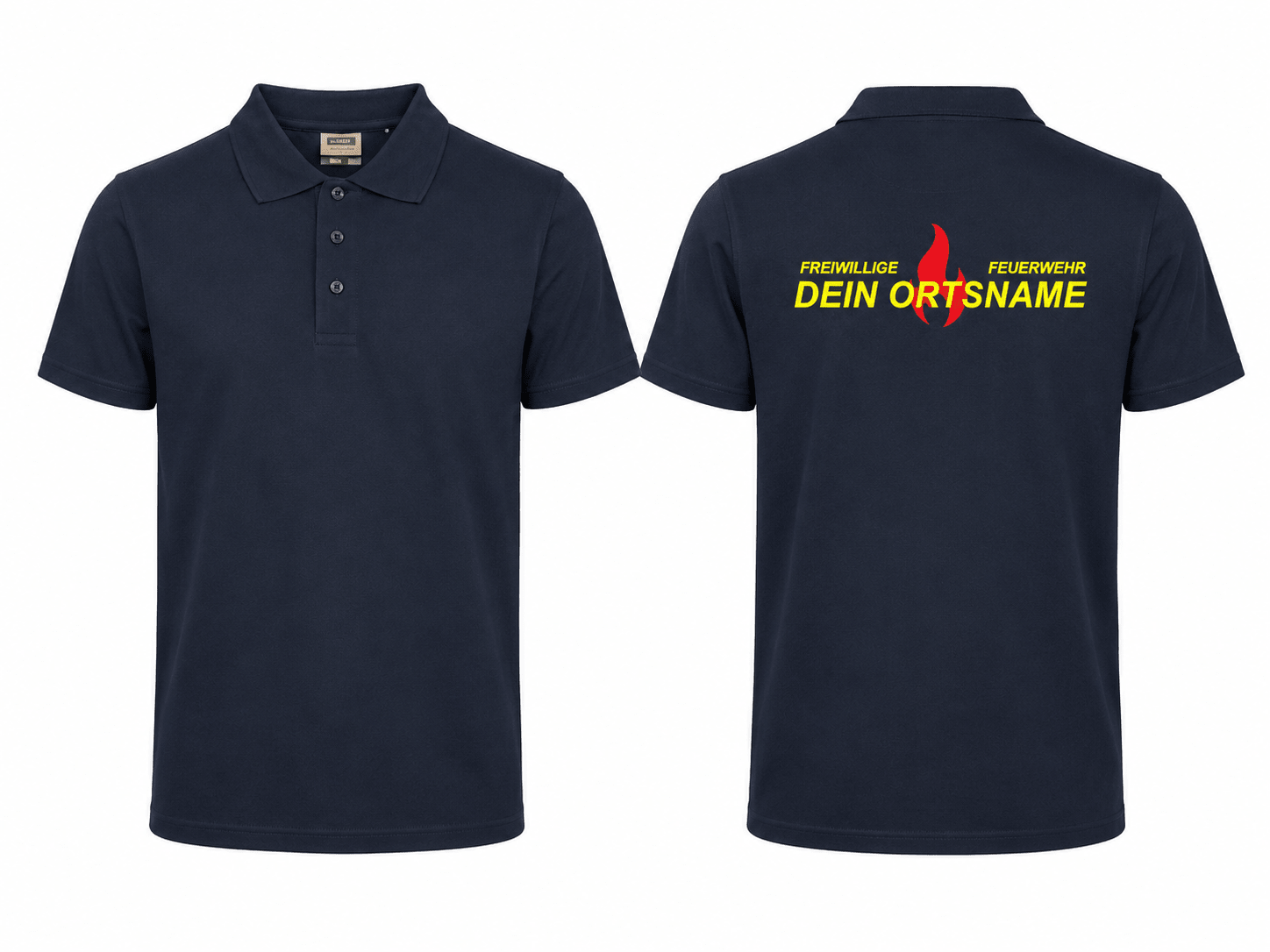 Feuerwehr Polo - Shirt Individuell mit Ortsnamen bedruckt - Magic Stars Solutions