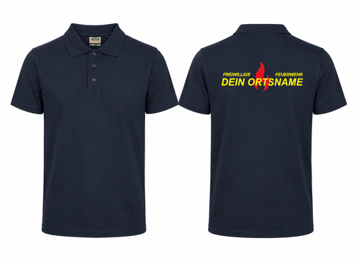Feuerwehr Polo - Shirt Individuell mit Ortsnamen bedruckt - Magic Stars Solutions