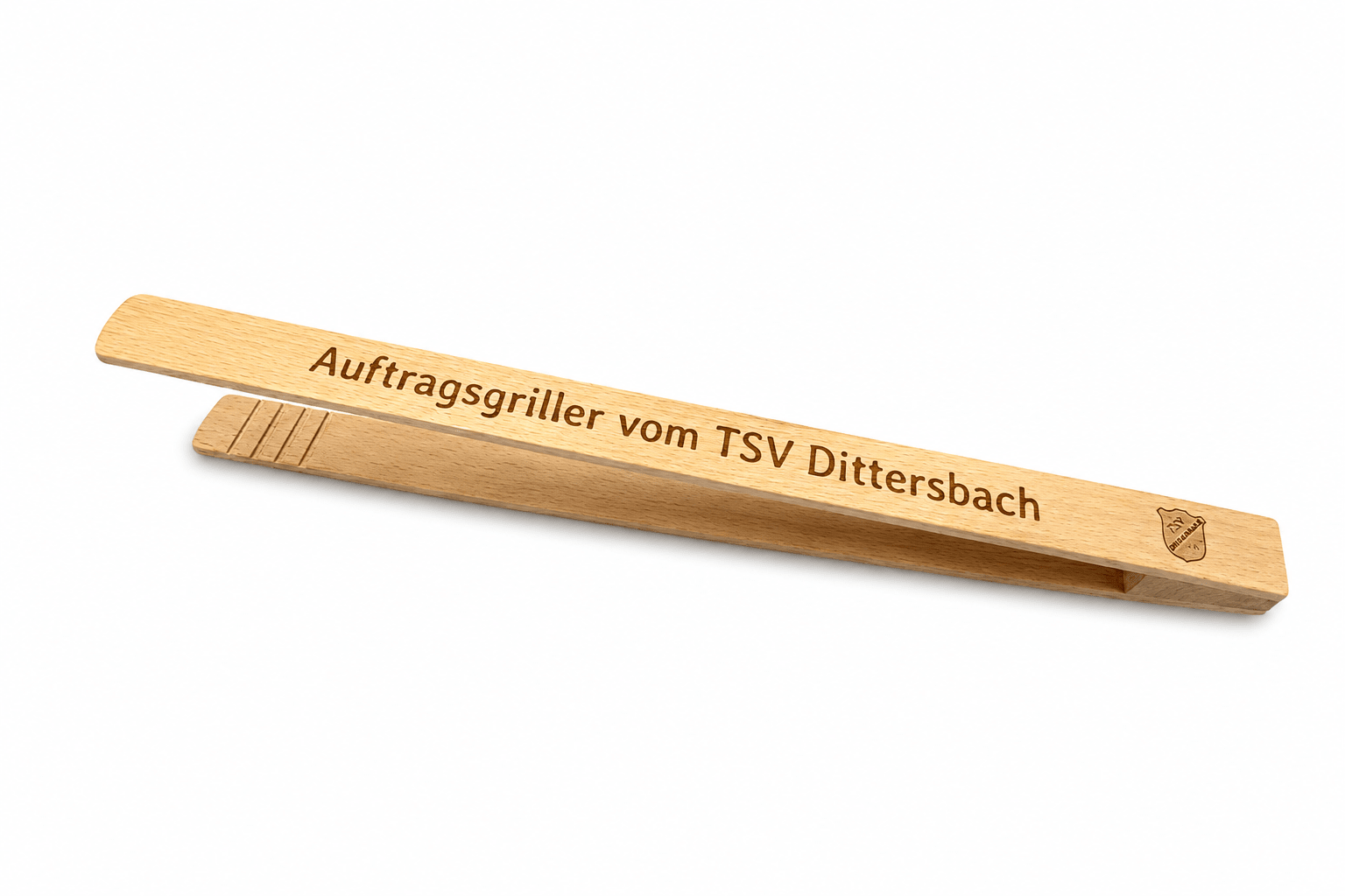 Grillzange aus Holz mit individueller Lasergravur - Magic Stars Solutions